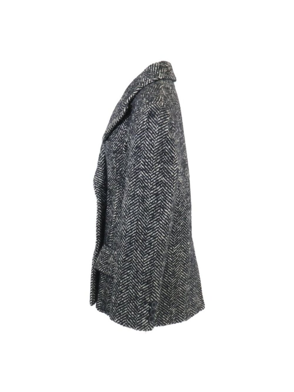 Miu Miu Herringbone Flannel Chest Blanc Jacket 38 - Picture 3 of 9